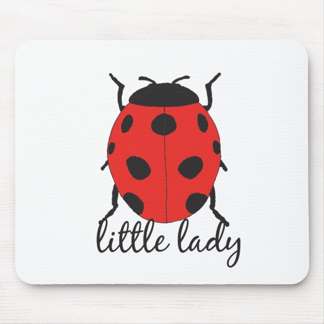 Red & Black Baby Ladybug Cute Red Ladybug Insect Mouse Mat (Front)