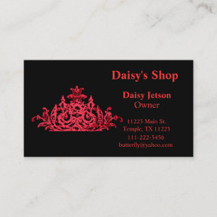 Red & Black Baroque Business Card
