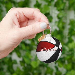 red black basketball team colours gifts under 10 key ring