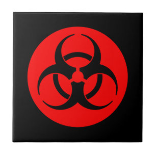 Red & Black Biohazard Tile