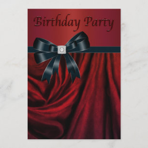 Red Black Birthday Party Invitation Template