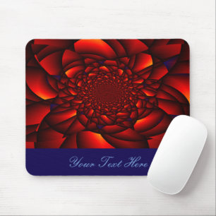 Red Black Blue Petal Mouse Mat