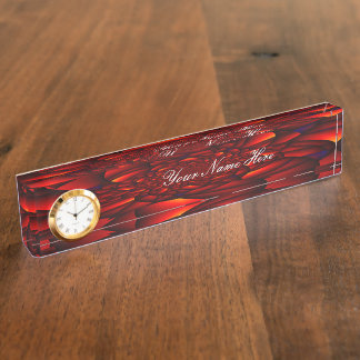 Red Black Blue Petal Nameplate