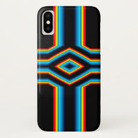 Red Black Blue Yellow Abstract Rainbow Neon Cross