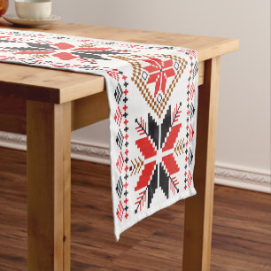 Red, Black & Brown Southwestern Style Short Table Runner