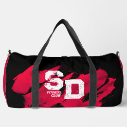 Red & Black Brushy Fitness Bag