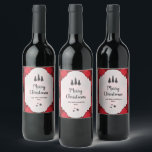 Red Black Buffalo Plaid Christmas Merry  Wine Label<br><div class="desc">Red and Black Buffalo Plaid Christmas Wine Bottle Label -  Our high quality template makes it effortless to customise your labels. If you would like to customise your labels further,  please use the "customise further" link. Label is part of a collection. 


Designed by Beverly Bainbridge
Homespun Cottage Designs
homespuncottagedesigns@gmail.com</div>