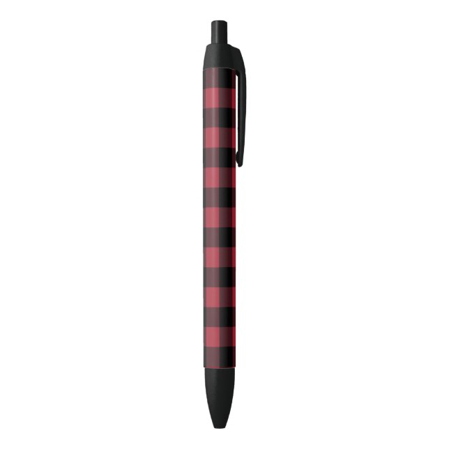 Red Black Buffalo Plaid Flannel Look Ink Pen (Bottom (Vertical))