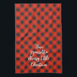 Red Black Buffalo Plaid Merry Little Christmas Tea Towel<br><div class="desc">This stylish Christmas kitchen towel is decorated with a Red & Black Buffalo Plaid pattern and the words "Have yourself a Merry Little Christmas, " in a pretty script font. A fun decoration for the Christmas holiday,  and makes a great gift. Designed for you by Blackberry Boulevard.</div>