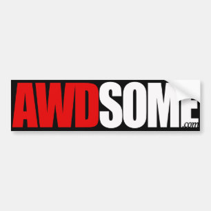 red black bumper sticker