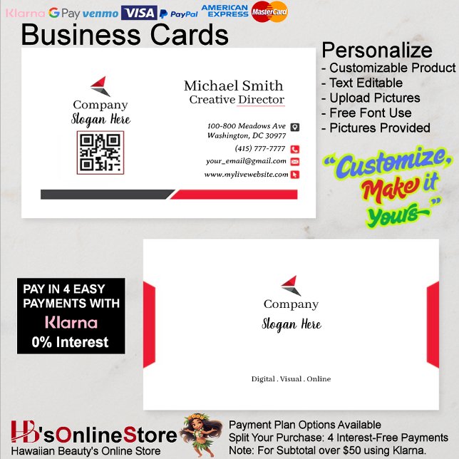 Red & Black Business Cards 3 Pack of 100 (Red & Black Business Cards 3 Pack of 100.)