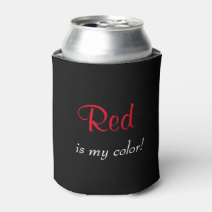 Red Black Can Cooler
