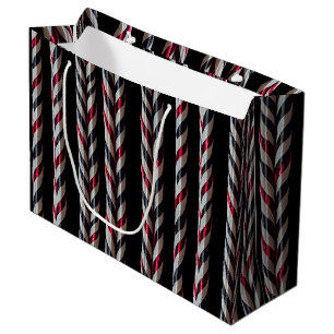 Red & Black Candy Canes Gothmas Gift Bag