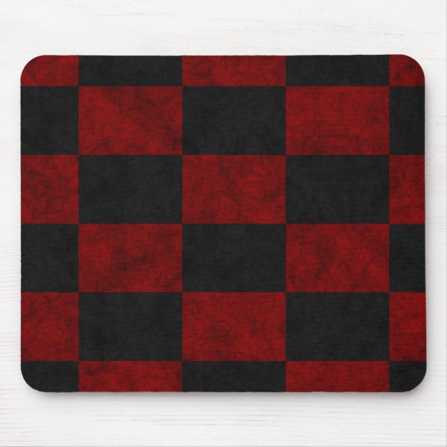 red black check mouse mat (Front)