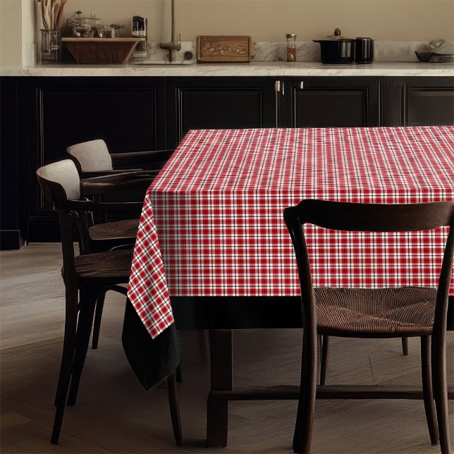 Red Black Check Tablecloth Lumberjack Table Charm (Red Black Check Tablecloth Lumberjack Table Charm)