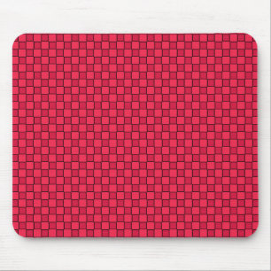 Red Black Chequerboard Mouse Mat