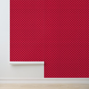 Red Black Chequerboard Wallpaper