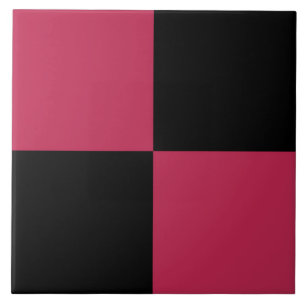 Red Black Chequered Pattern Tile