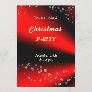 Red Black Christmas Party invitation