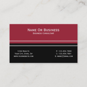 Red Black Colorblock For A Bold Professional Image Business Card