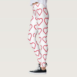 Red Black cool Modern Chic hipster collages artsy Leggings