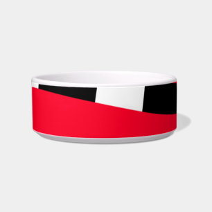 Red black cross chequerboard simple man boy gift t bowl