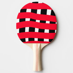 Red black cross chequerboard simple man boy gift t ping pong paddle