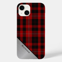 Red & Black Cunningham Plaid & Aluminium Look