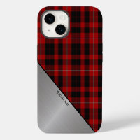 Red & Black Cunningham Plaid & Aluminium Look