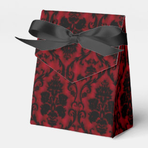 Red Black Damask Favour Box