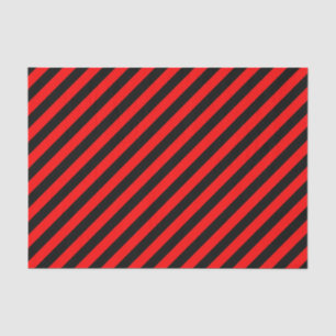 Red/Black Diagonal Stripes Tissue Paper