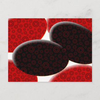 Red & Black Easter Eggs Holiday Postcard