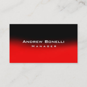 Red Black Elegant Professional Business Card