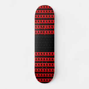 Red Black Fence Skateboard