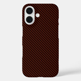 Red & Black Fibre Base iPhone 16 Case