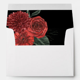 Red & Black Floral Envelope 3