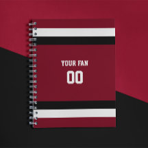 Red & Black Football Team Spiral