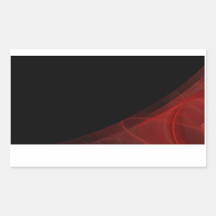 Red & Black Fractal Background Rectangle Sticker