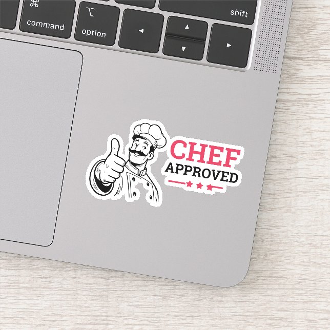 Red Black Funny Chef Approved (Detail)