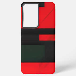 Red & Black Geometric Abstract Samsung Galaxy Case
