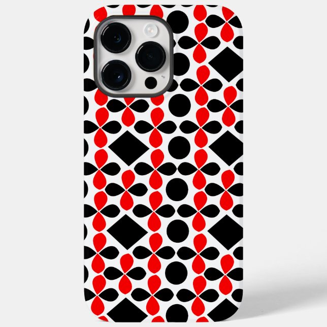 Red Black Geometric  Case-Mate iPhone Case (Back)