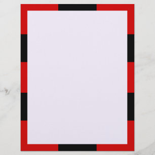 Red Black Geometric Personal Business Stationery
