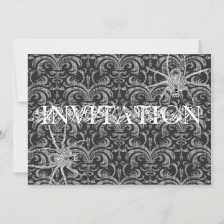 Red & Black Gothic Halloween Ball, Vampire Attire Invitation