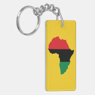 Red, Black & Green Africa Flag Key Ring