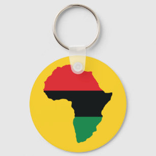 Red, Black & Green Africa Flag Key Ring