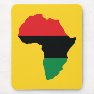 Red, Black & Green Africa Flag Mouse Mat