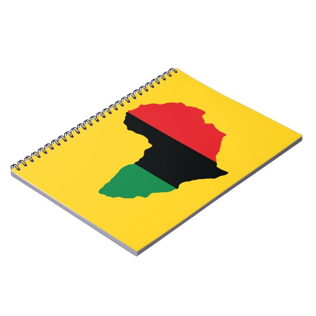 Red, Black & Green Africa Flag Notebook (Left Side)