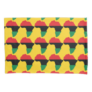 Red, Black & Green Africa Flag Pillowcase