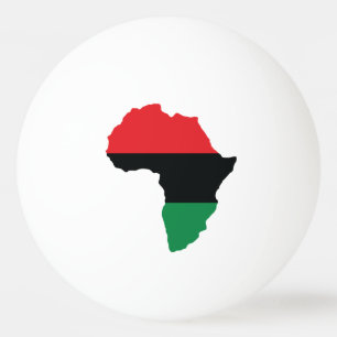 Red, Black & Green Africa Flag Ping Pong Ball