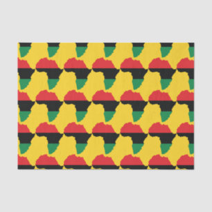 Red, Black & Green Africa Flag Tissue Paper